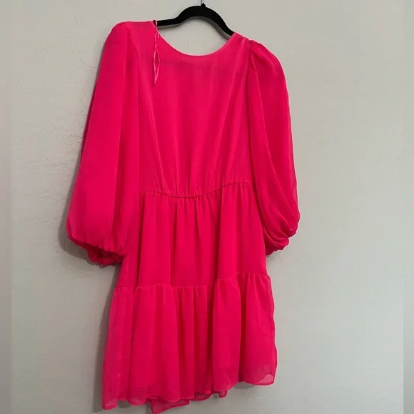 Sam And Jess Dresses | Sam & Jess Hot Pink Long Sleeve Mini Dress | Color: Pink | Size: S | Reeshadaily's Closet